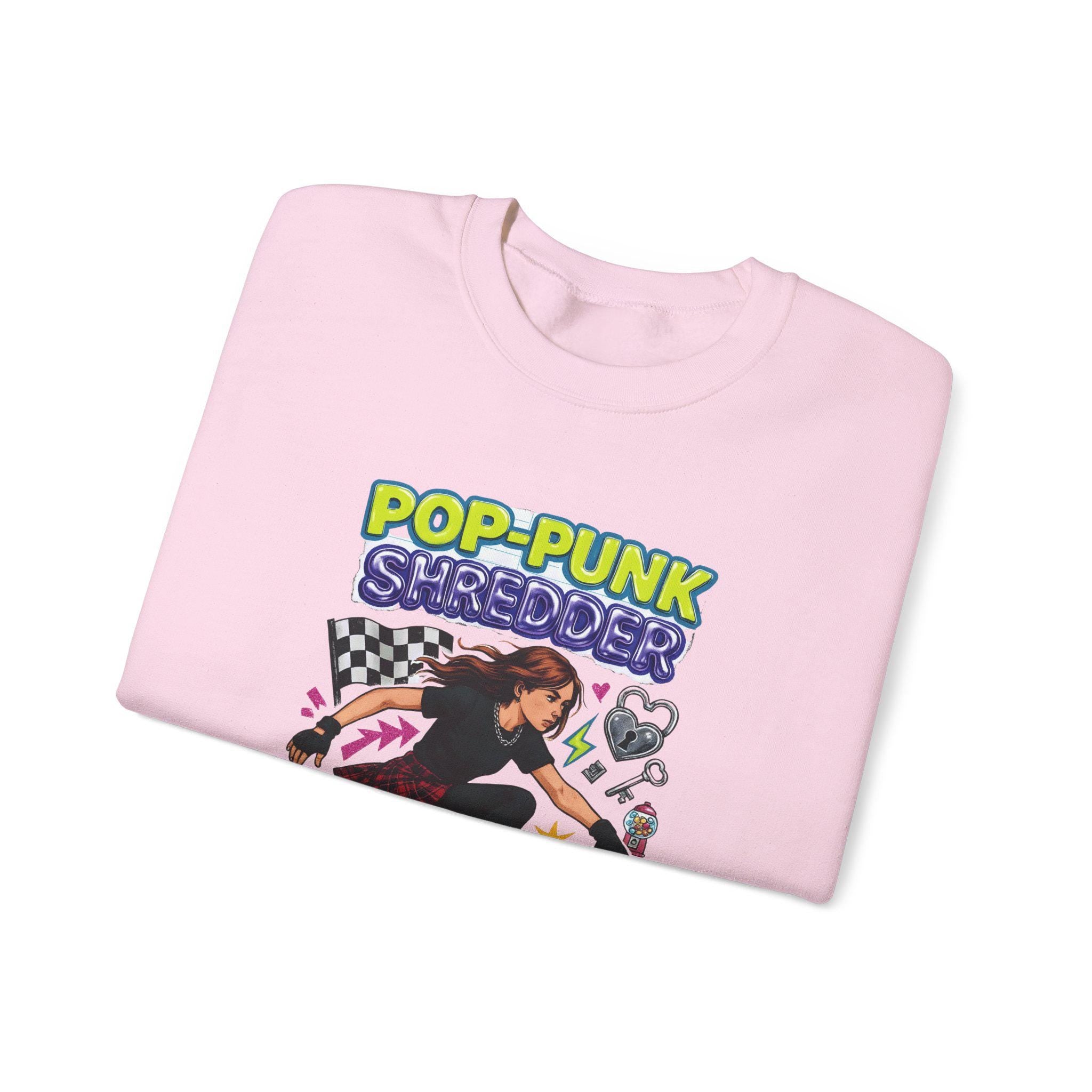 Pop Punk Shredder Skateboard Sweatshirt | Skate Graphic Crewneck Alternative Streetwear Apparel