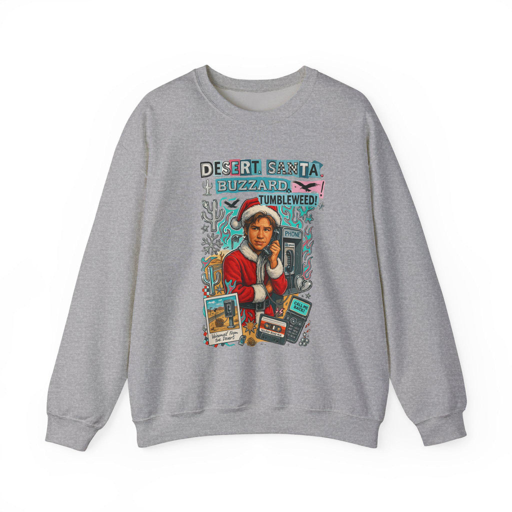 Desert Santa Sweatshirt: Millennial Holiday Humor Crewneck