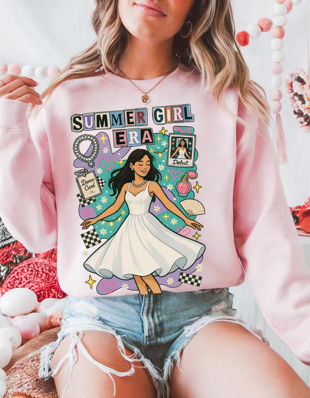 Bookish Rivals to Lovers Embroidered Crewneck Sweatshirt
