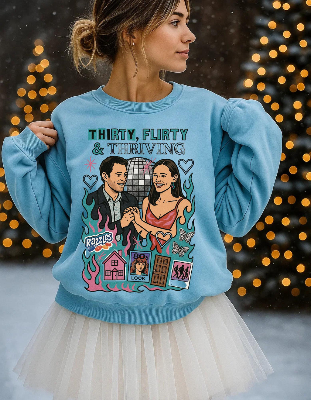 Wish Millennial Romcom Flirty Valentine Sweatshirt 30s Vibe Movie Fan Pullover Gift