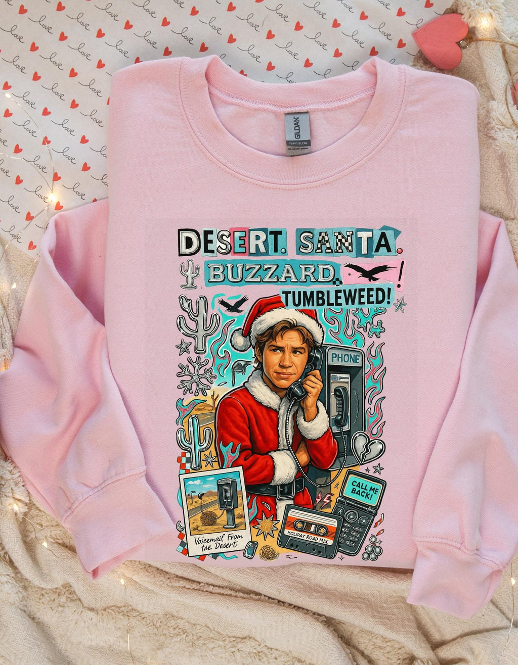 Desert Santa Sweatshirt: Millennial Holiday Humor Crewneck