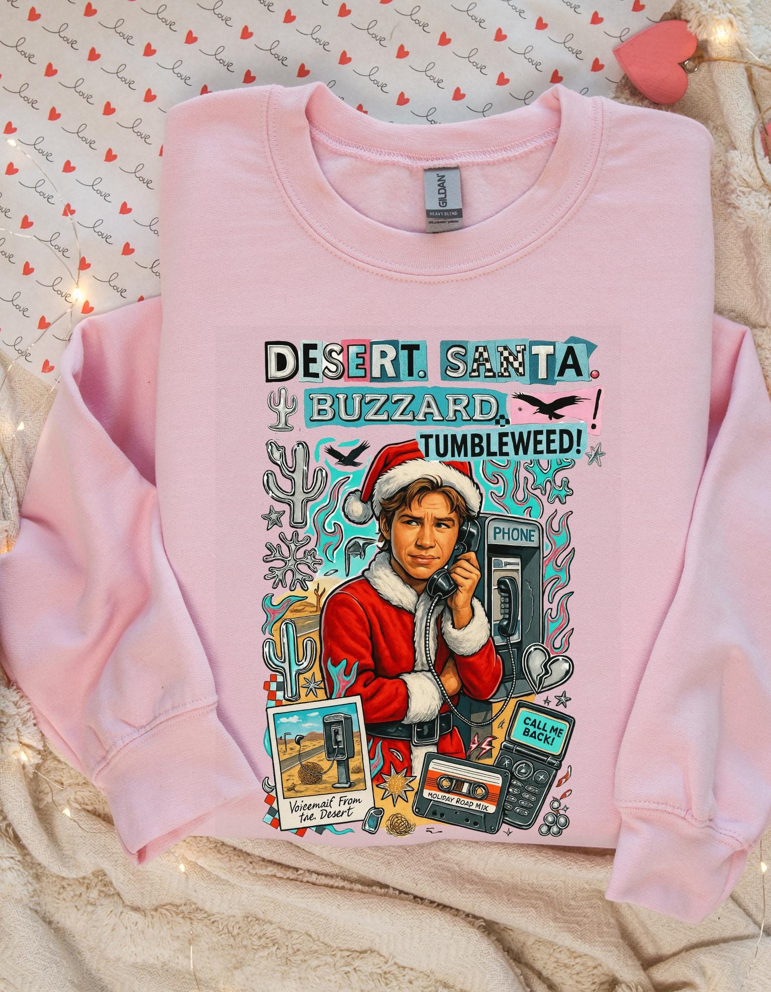 Desert Santa Sweatshirt: Millennial Holiday Humor Crewneck