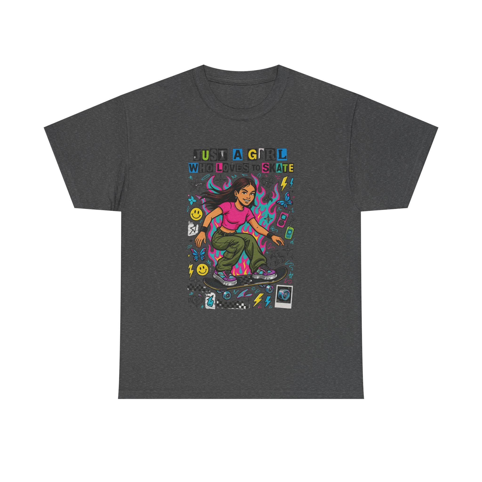 Vintage 90s Skateboard Girl T-Shirt | Retro Skater Tee | Grunge Streetwear