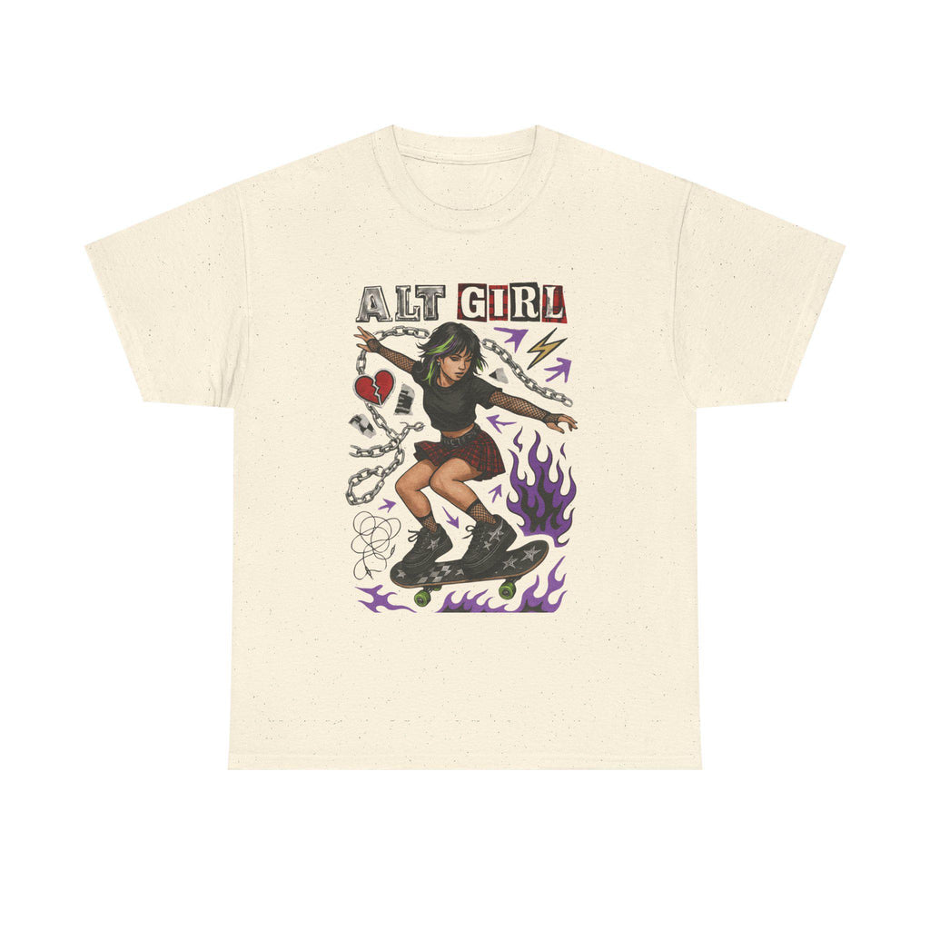 Alt Girl Skateboarder Y2K Grunge Tee | Vintage Skateboard Graphic Shirt Streetwear Fashion