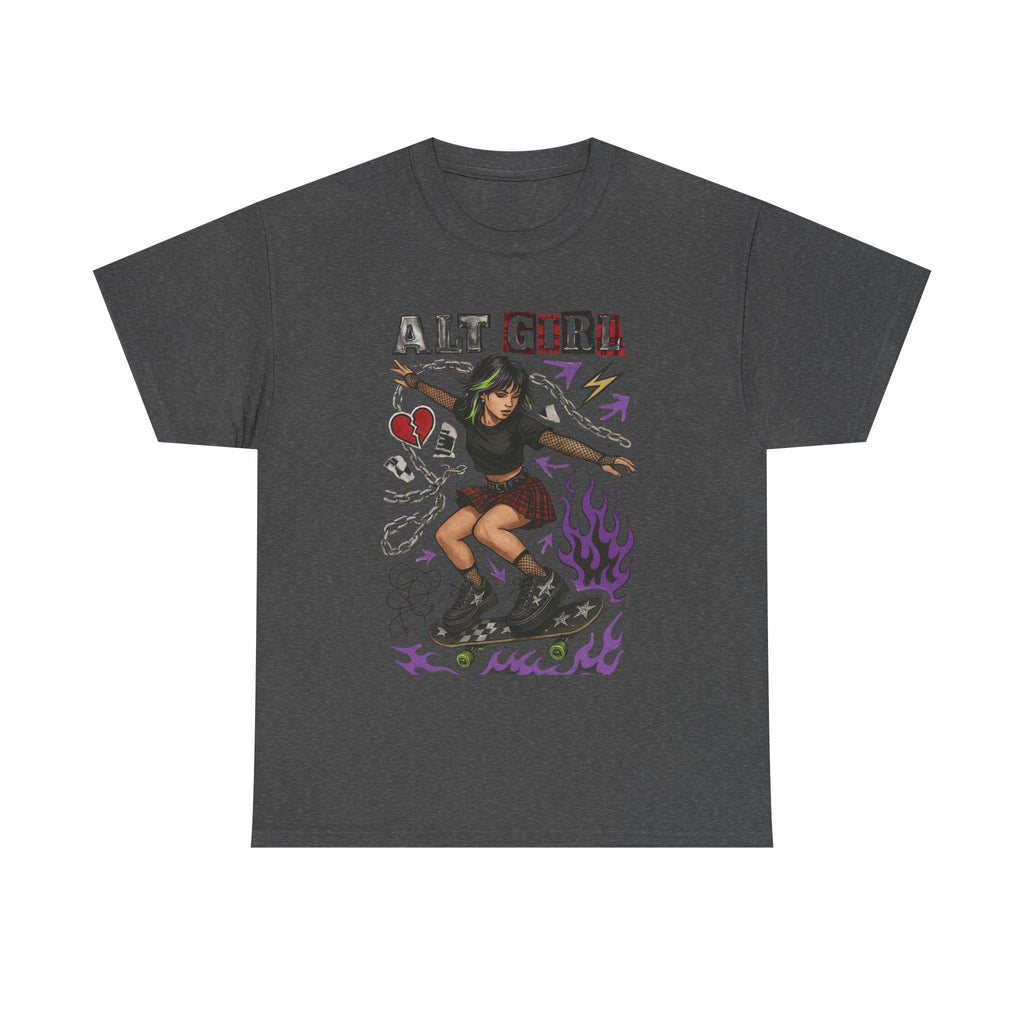 Alt Girl Skateboarder Y2K Grunge Tee | Vintage Skateboard Graphic Shirt Streetwear Fashion