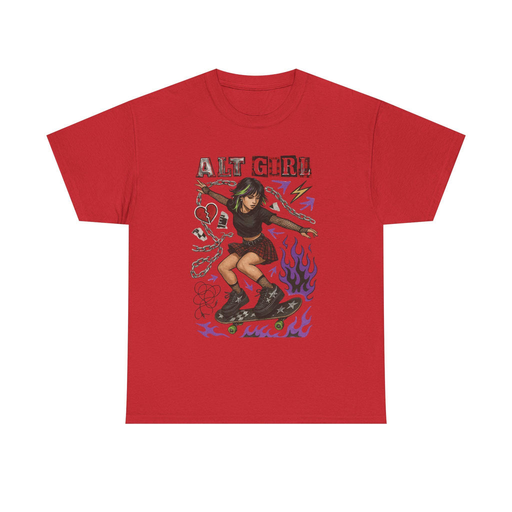 Alt Girl Skateboarder Y2K Grunge Tee | Vintage Skateboard Graphic Shirt Streetwear Fashion
