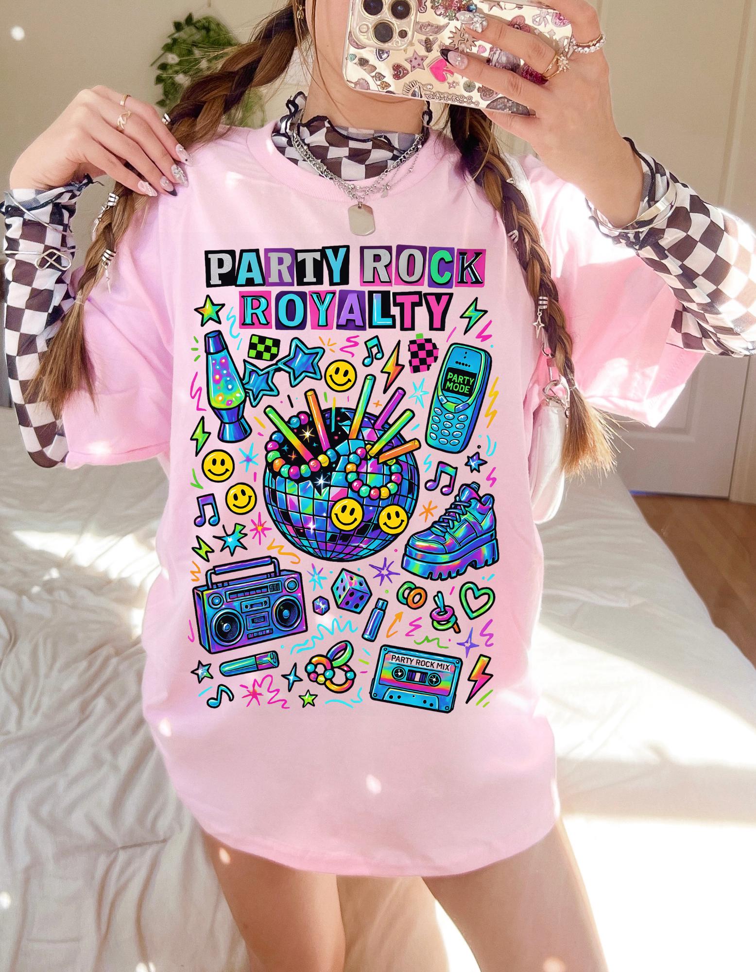 Party Rock Royalty T-Shirt | Retro EDM Dance Music Tee