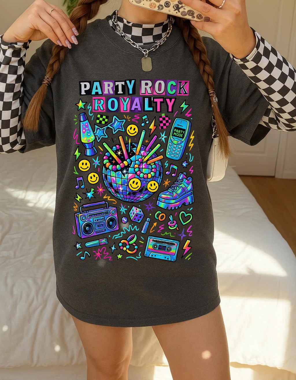 Party Rock Royalty T-Shirt | Retro EDM Dance Music Tee