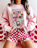 Cute But Psycho Sweatshirt Pastel Kawaii Collage Graphic Crewneck Sweater Aesthetic Funny Retro Art