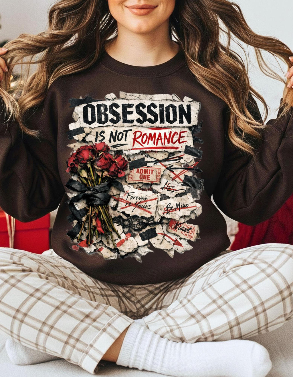Obsession Is Not Romance Sweatshirt true Crime Romance Gift for Her