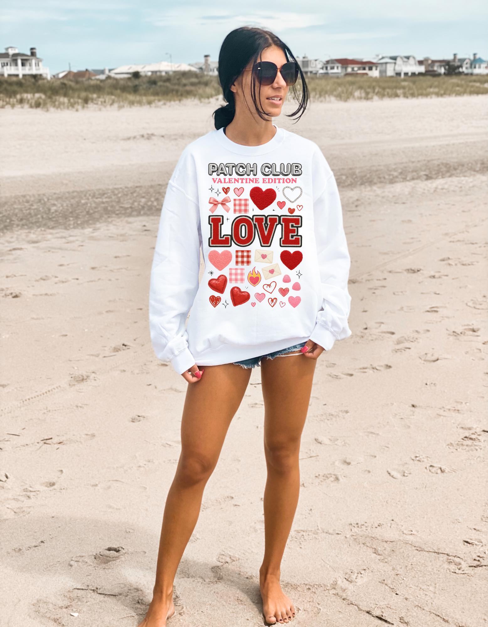 Valentine's Day Crewneck Sweatshirt | Patch Club Love Edition
