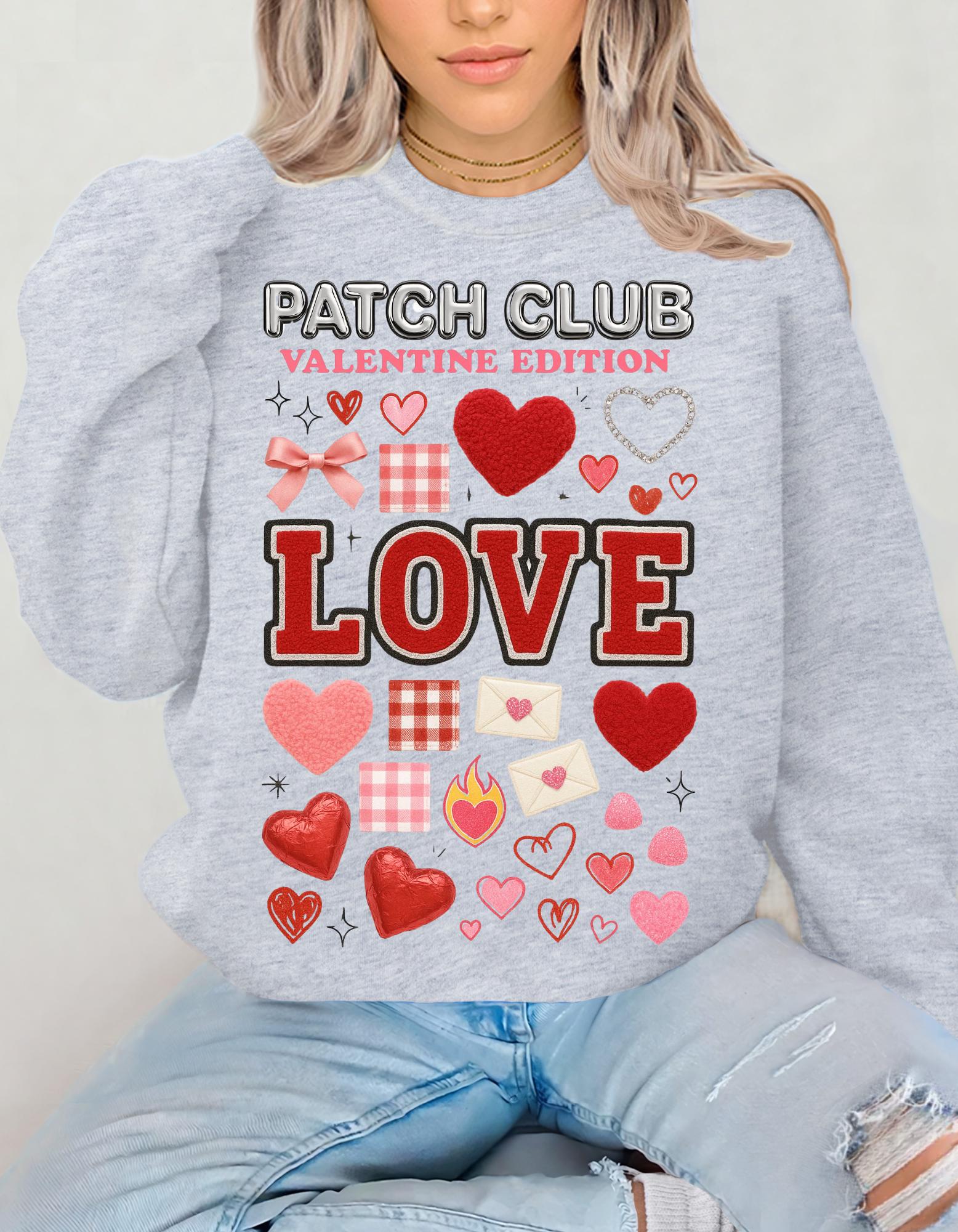 Valentine's Day Crewneck Sweatshirt | Patch Club Love Edition