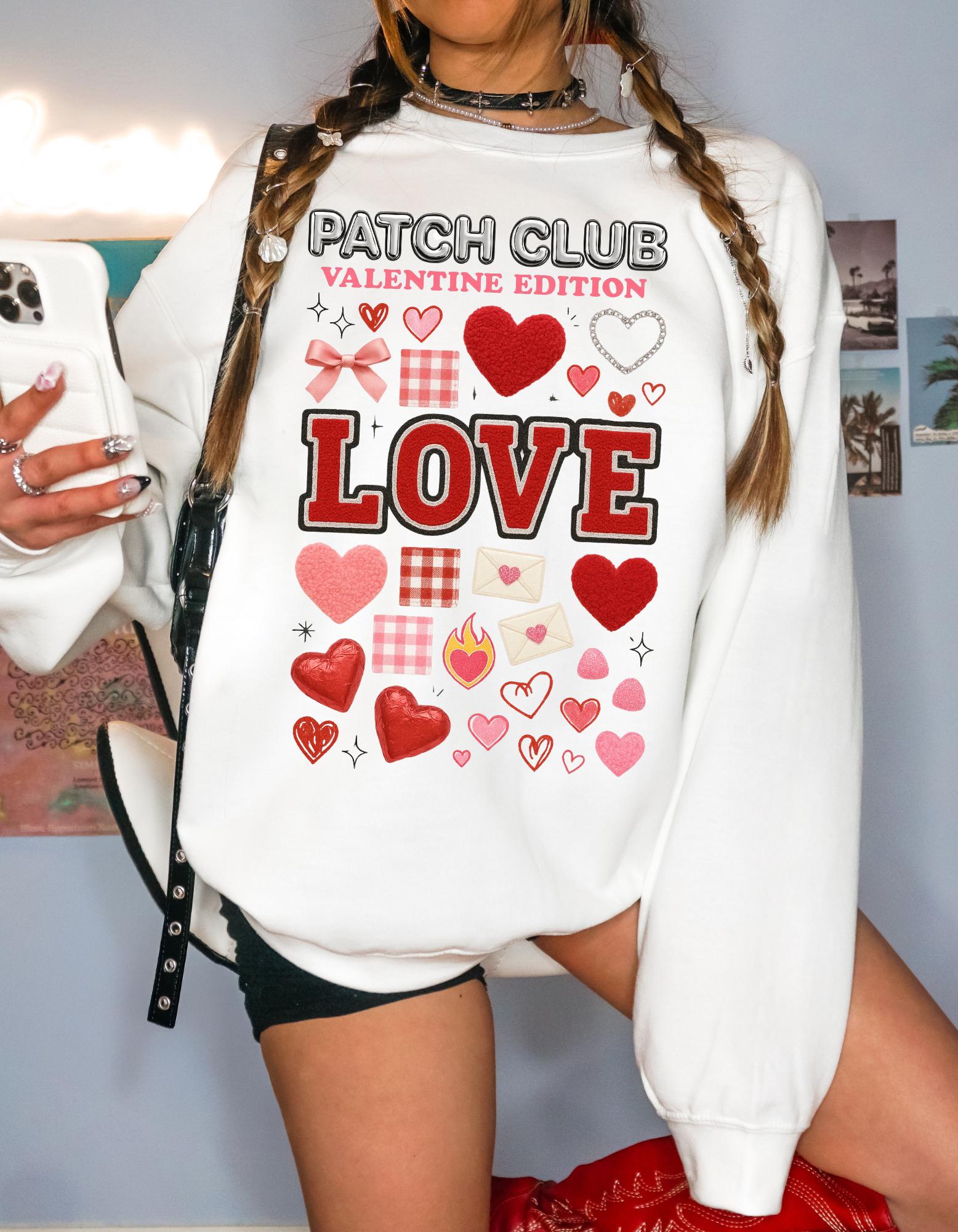 Valentine's Day Crewneck Sweatshirt | Patch Club Love Edition