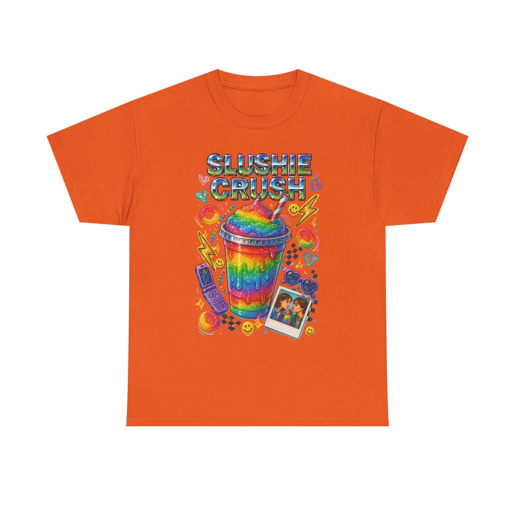 Rainbow Slushie Crush Tee Retro Snack Drink Graphic T-Shirt Vintage 90s Summer Beverage Apparel