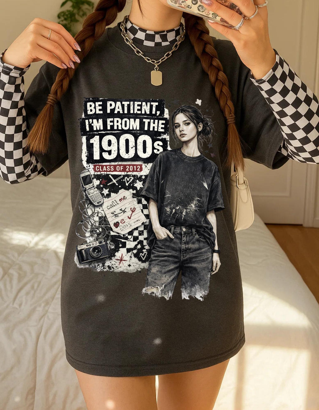 Be Patient I'm From The 1900s T-Shirt | Vintage Girl Graphic Tee
