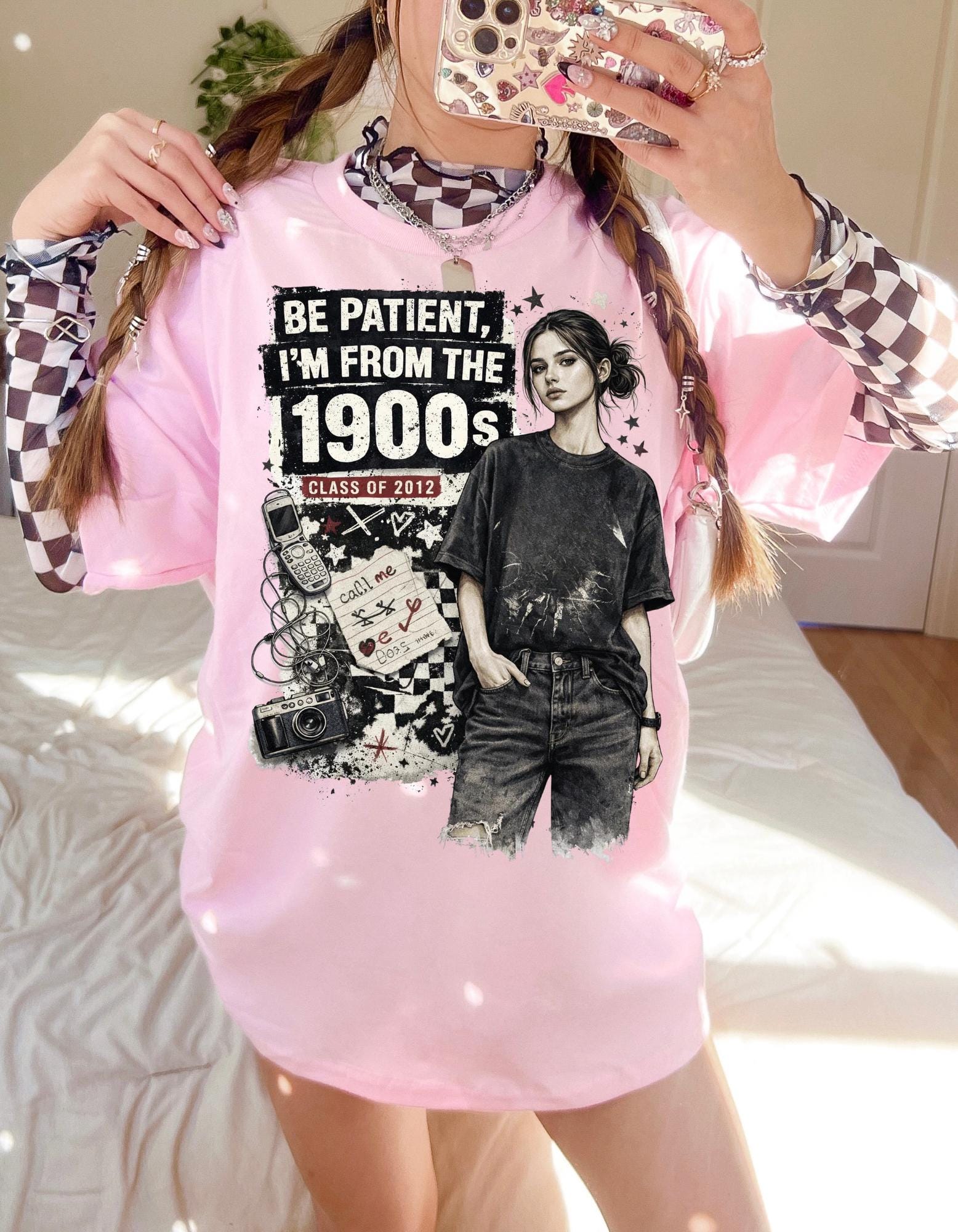 Be Patient I'm From The 1900s T-Shirt | Vintage Girl Graphic Tee