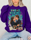 Royal Trouble Crewneck Sweatshirt | Retro Romance Collage