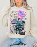 You Lit My Sky Up Sweatshirt - Y2K Love Graphic Crewneck, Retro Cassette Matchstick Shirt, Cozy Nostalgia Gift