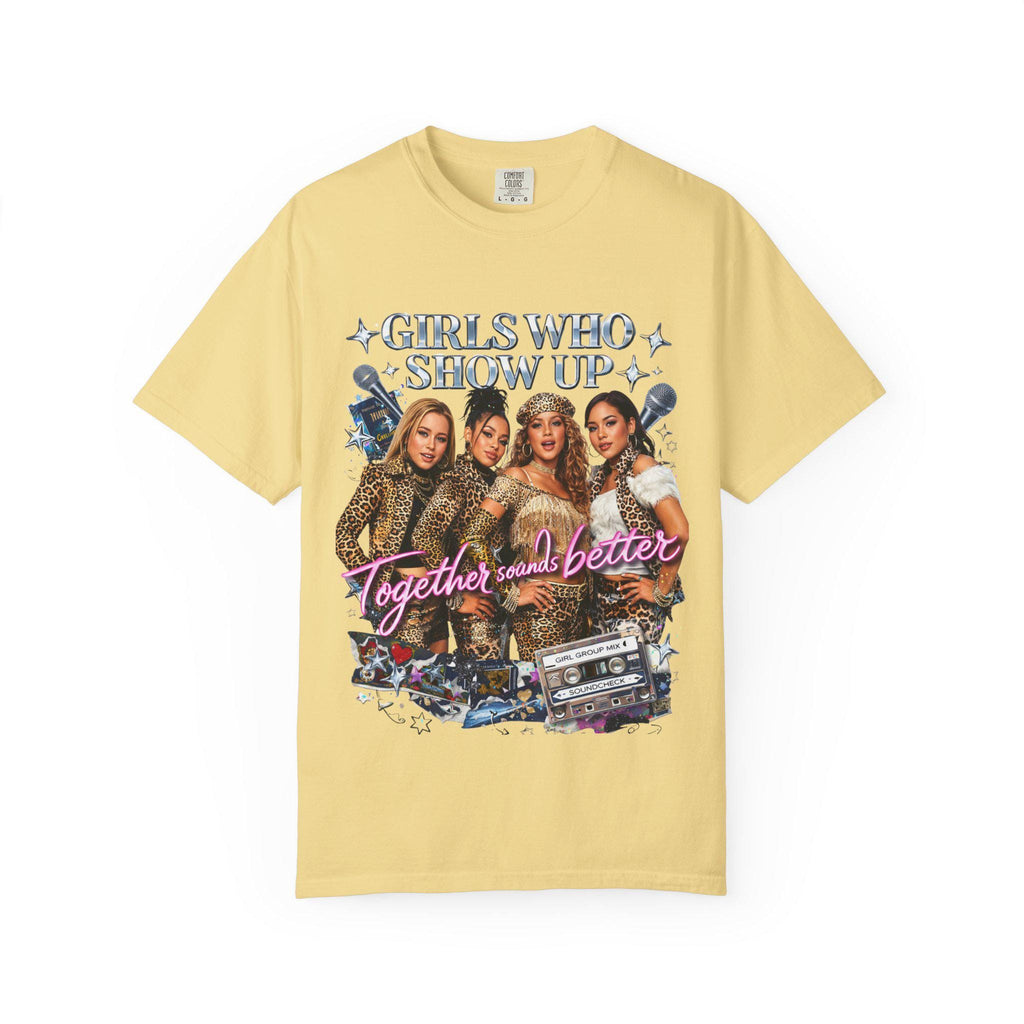 Leopard Girl Group Tee T-Shirt | Girls Who Show Up Y2K Pop Nostalgia Leopard Print