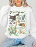 Growing Up Was... Sweatshirt | 90s Nostalgia Icons, Cassette, CD, Tamagotchi