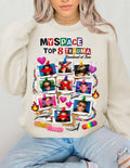 Social media Top 8 Trauma Crewneck Sweatshirt | Nostalgia 2000s Collage