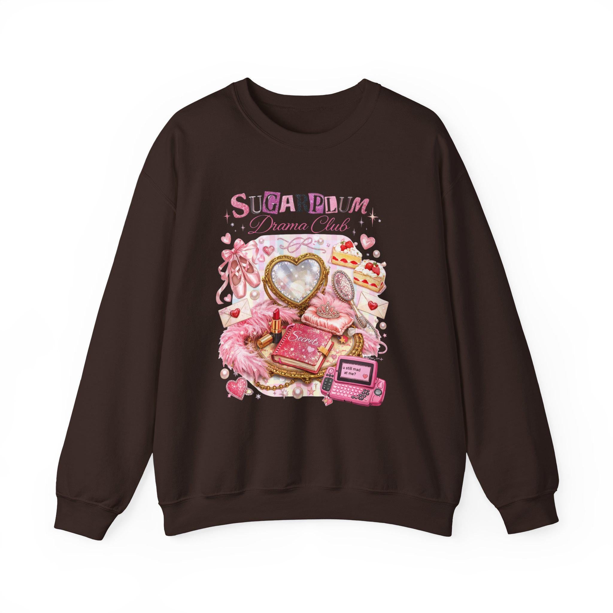 Sugarplum Pastries Sweatshirt Pink Dessert Heart Cookie Retro Cassette Crewneck Cute Aesthetic Valentine Gift