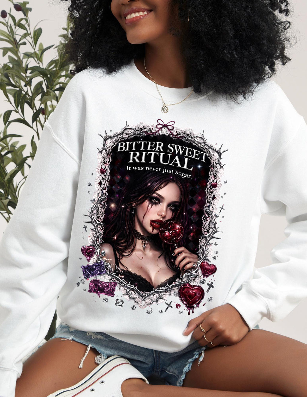 Bitter Sweet Ritual Vamp Candy Crewneck Sweatshirt