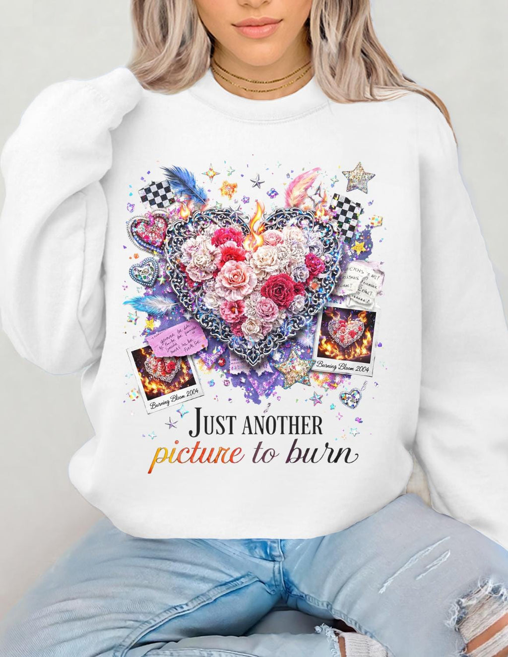 Picture Burn Breakup Sweatshirt | Sarcastic Relationship Humor Quote Tee for Heartbreak Recovery