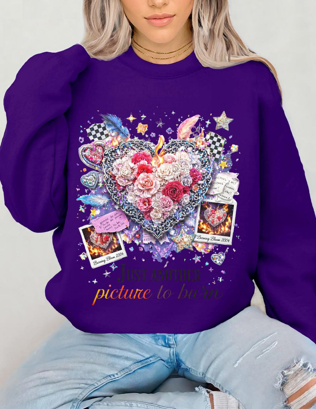 Picture Burn Breakup Sweatshirt | Sarcastic Relationship Humor Quote Tee for Heartbreak Recovery