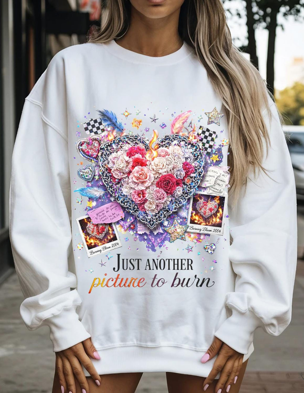 Picture Burn Breakup Sweatshirt | Sarcastic Relationship Humor Quote Tee for Heartbreak Recovery