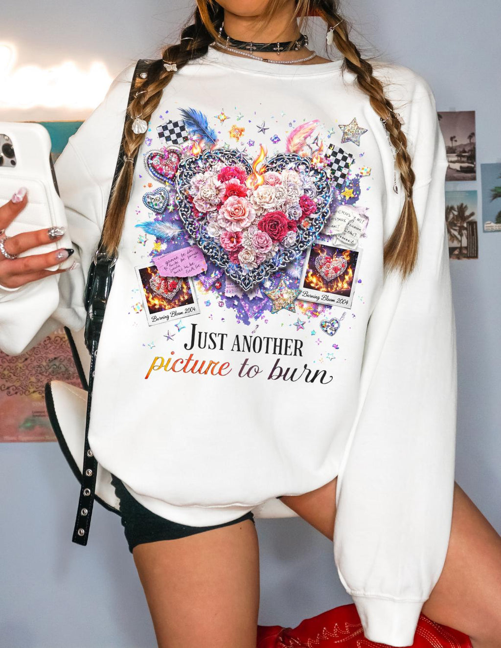 Picture Burn Breakup Sweatshirt | Sarcastic Relationship Humor Quote Tee for Heartbreak Recovery