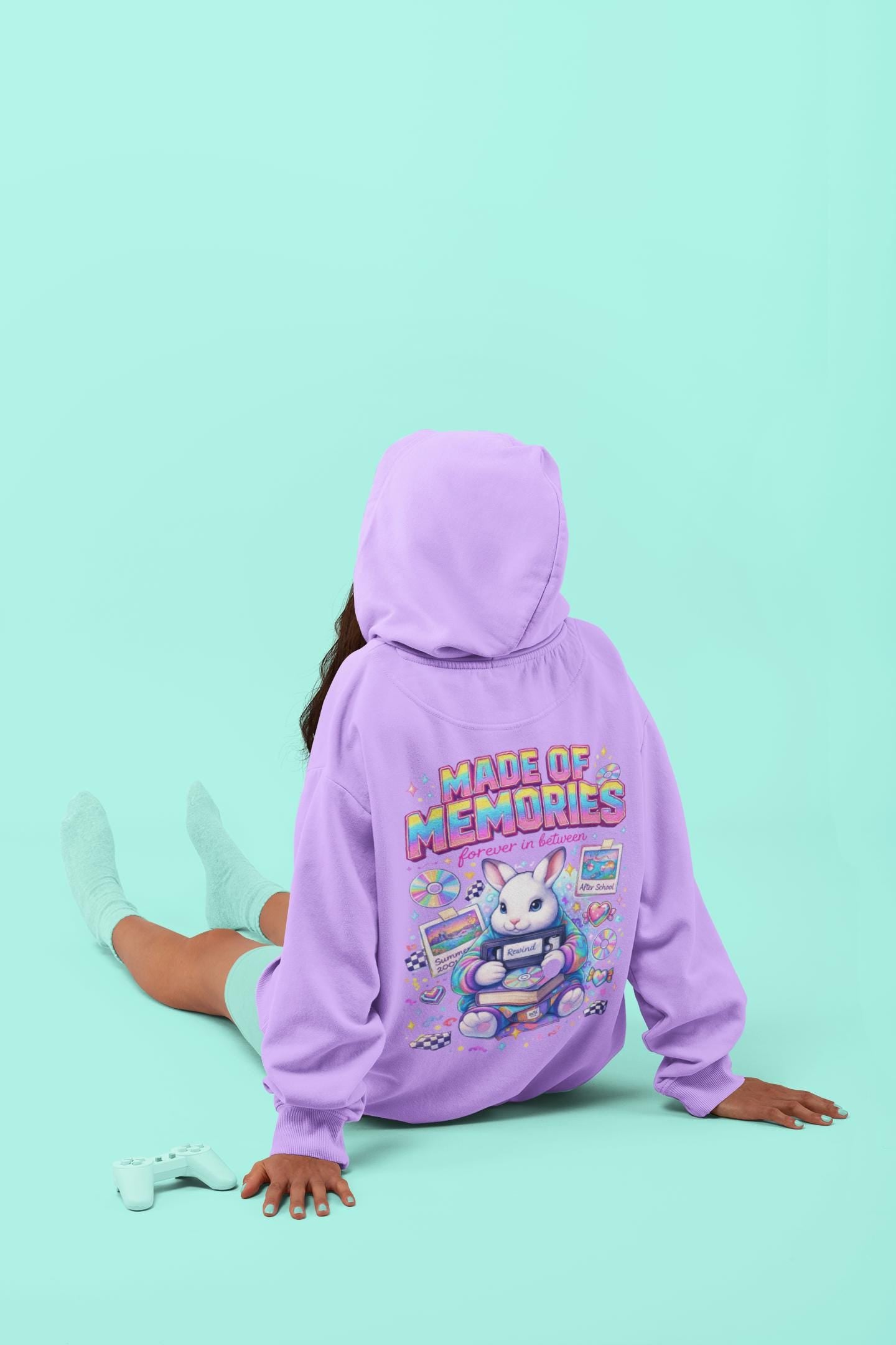 Nostalgic Memories bunny arcade hoodie | Retro gaming sweatshirt