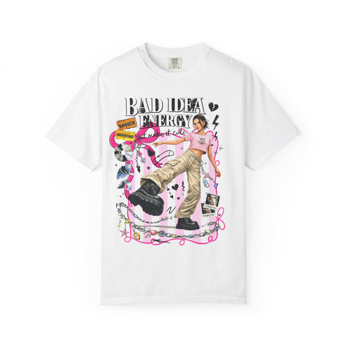 Bad Idea Energy Graphic Tee | Skater Girl Collage, Pink Accents