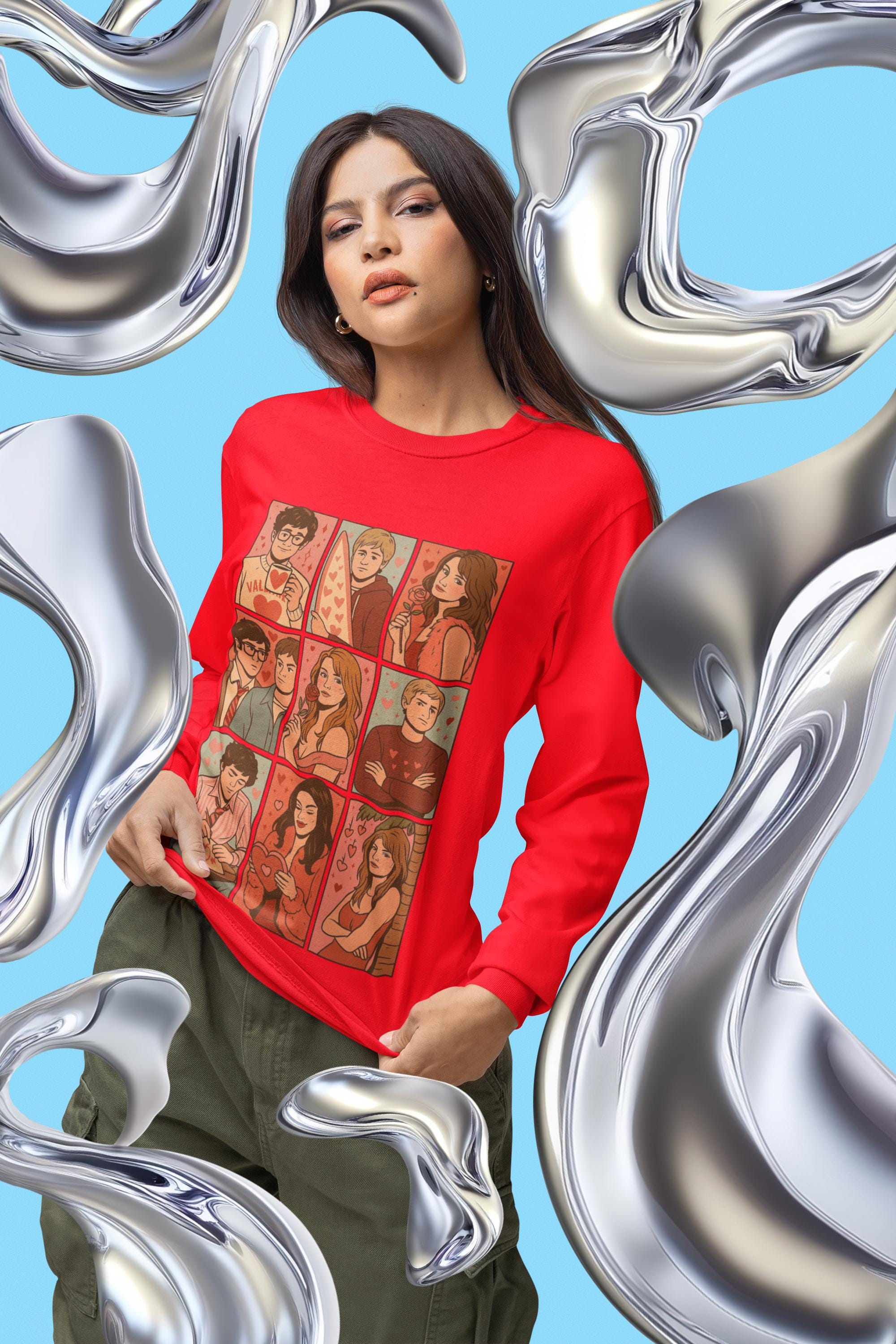 Y2K Valentine Sweatshirt | California Romance, Teen Drama