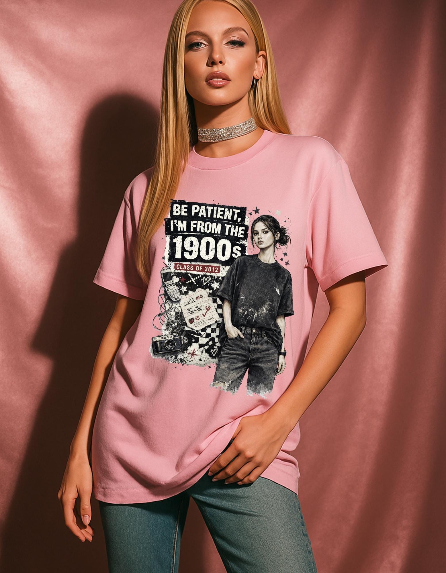 Be Patient I'm From The 1900s T-Shirt | Vintage Girl Graphic Tee