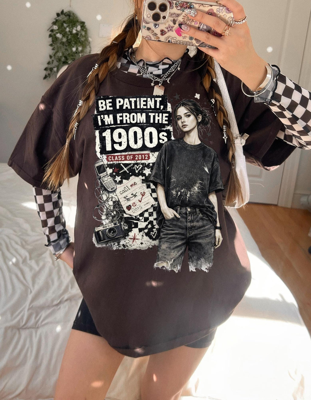 Be Patient I'm From The 1900s T-Shirt | Vintage Girl Graphic Tee