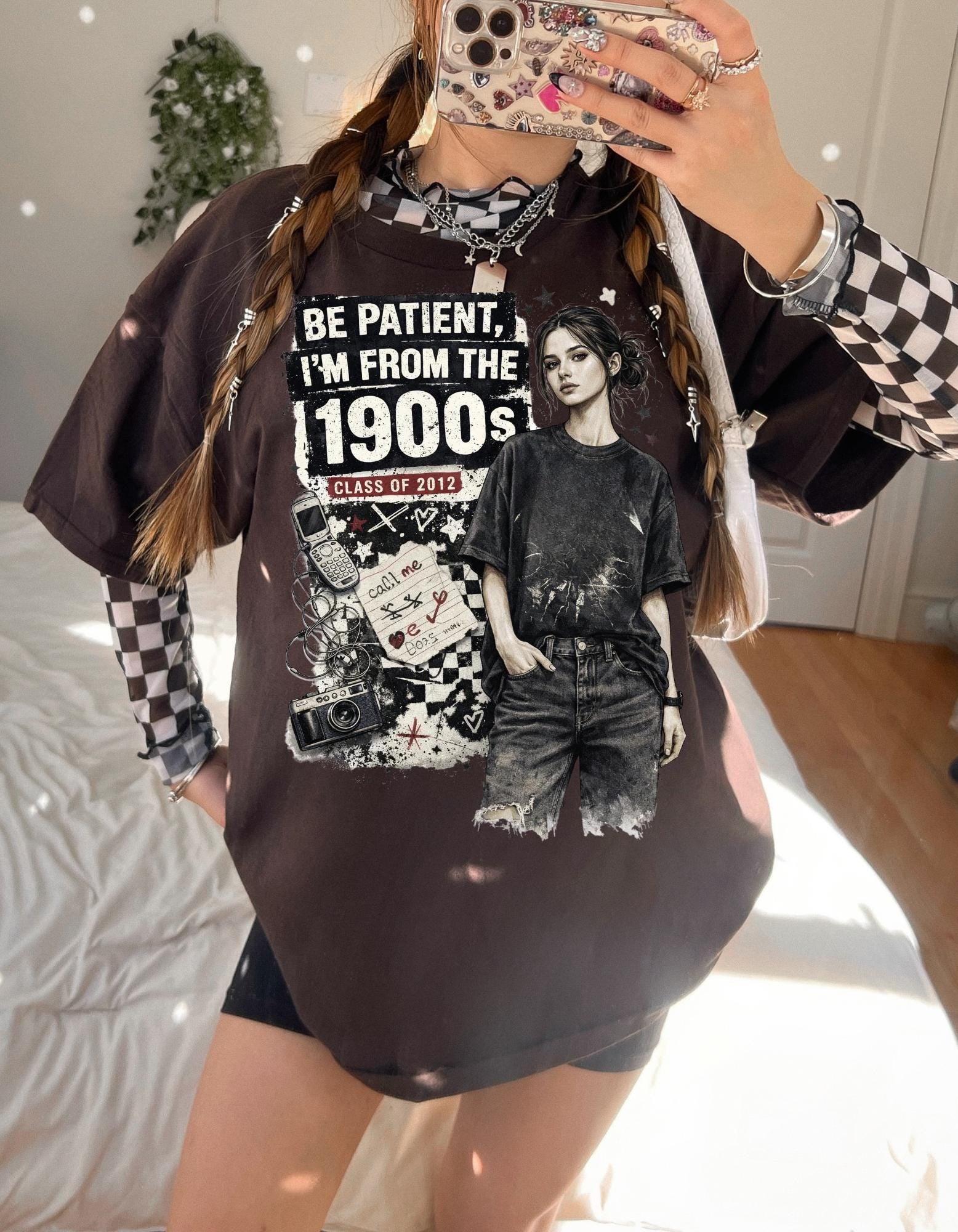 Be Patient I'm From The 1900s T-Shirt | Vintage Girl Graphic Tee