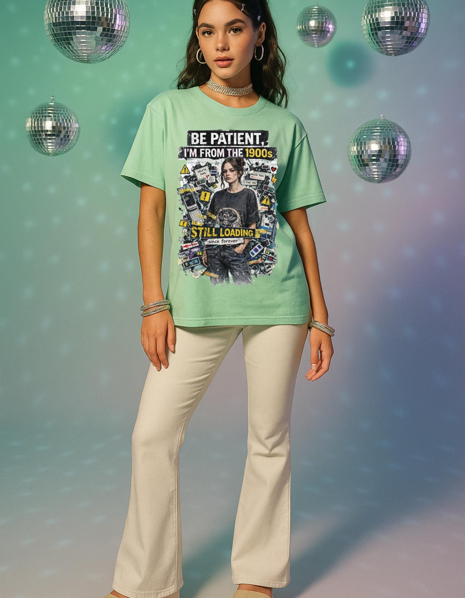 Be Patient I'm From The 1900s Still Loading T-Shirt | Retro Tech Nostalgia