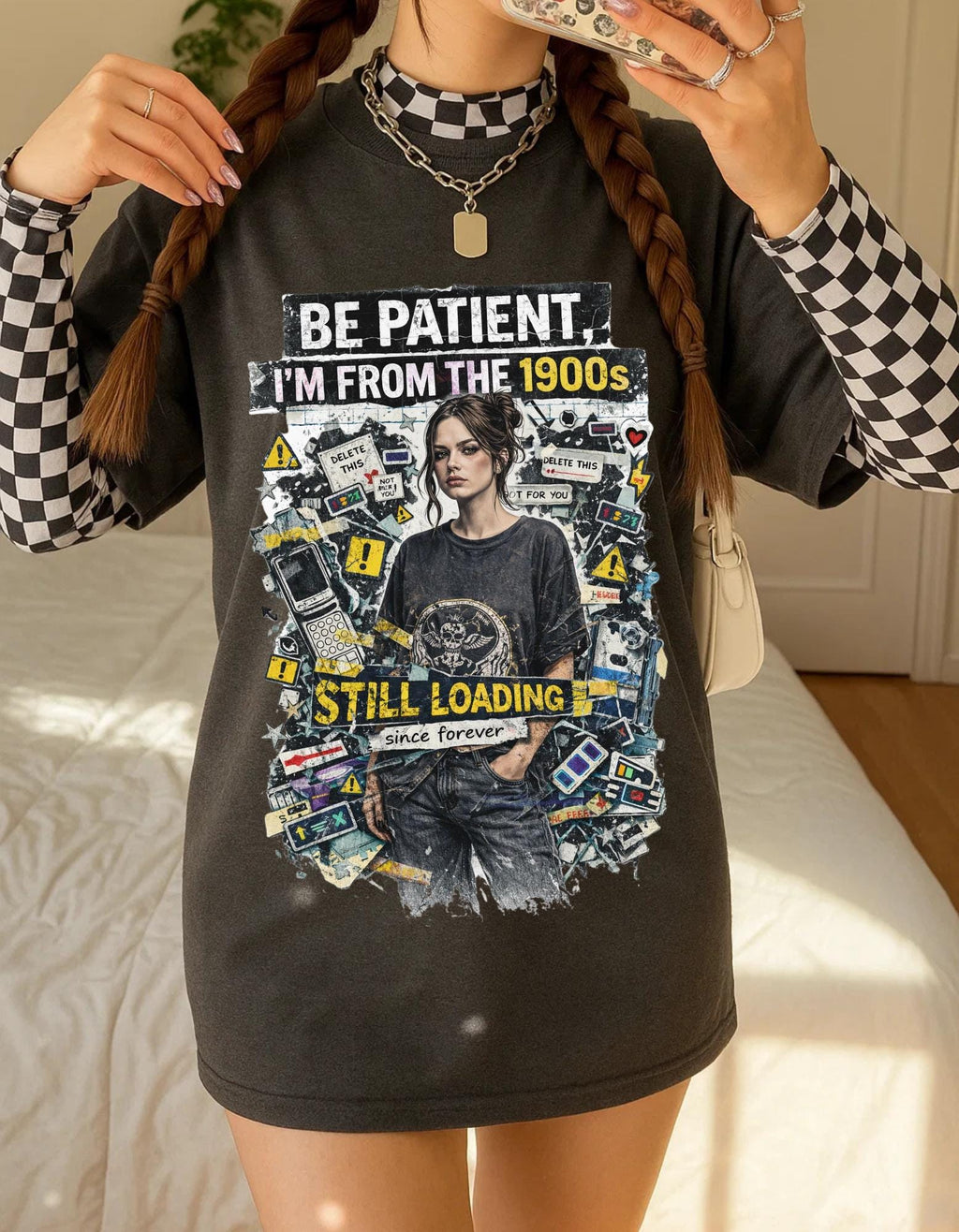 Be Patient I'm From The 1900s Still Loading T-Shirt | Retro Tech Nostalgia