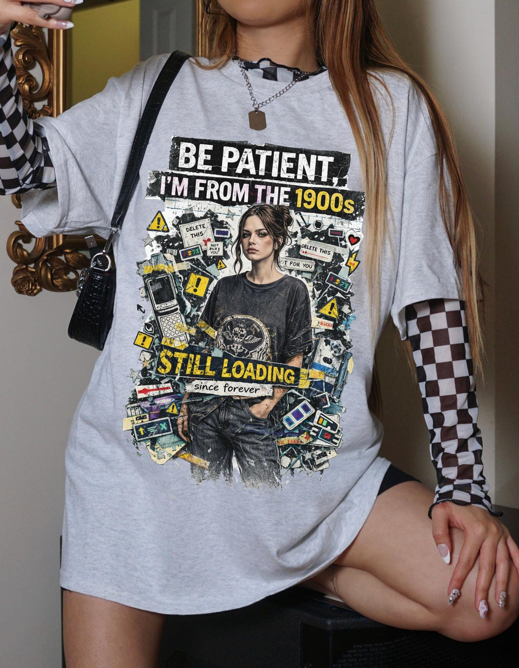 Be Patient I'm From The 1900s Still Loading T-Shirt | Retro Tech Nostalgia