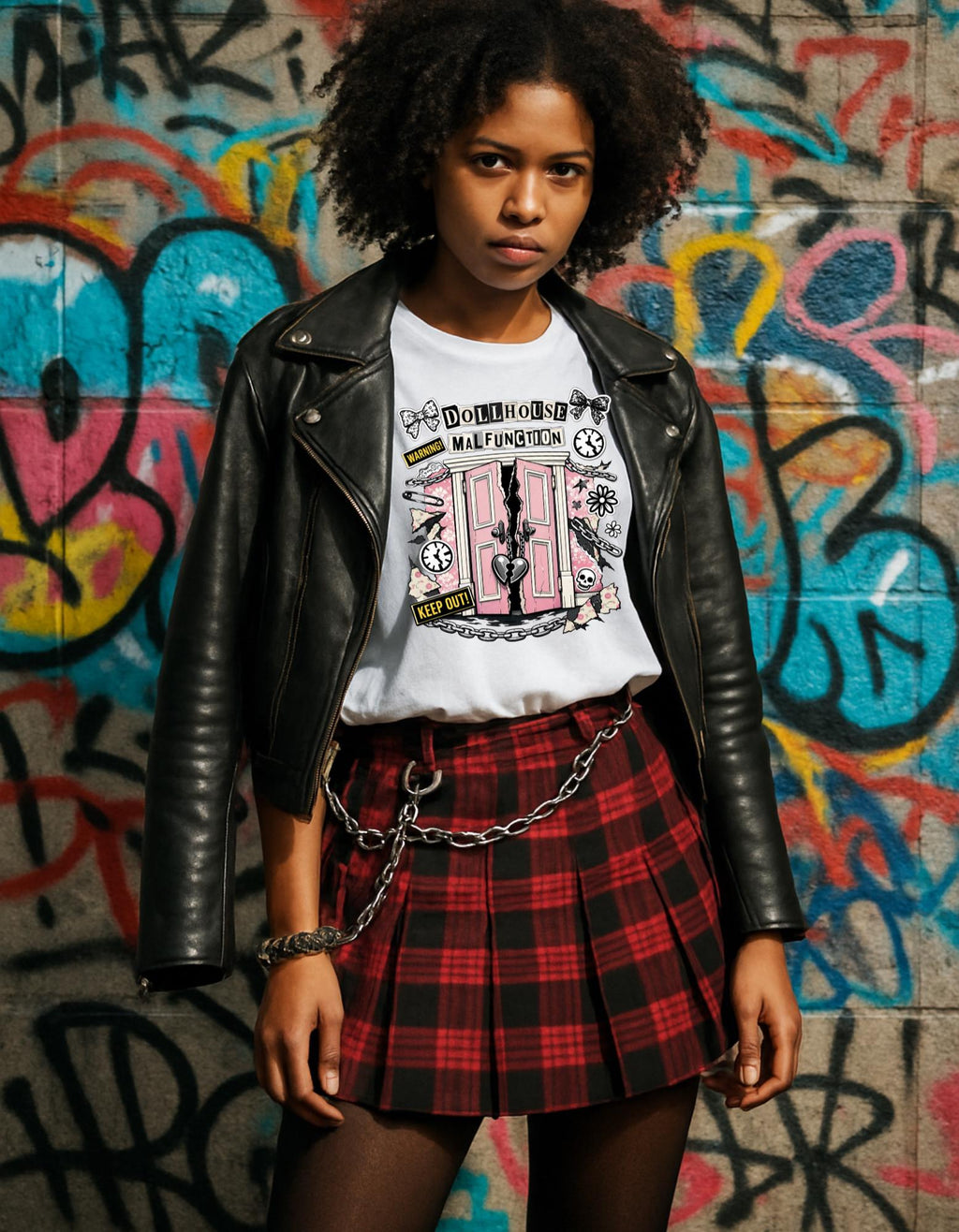 My Vibe Is Louder T-Shirt | Goth Girl, Amp & Butterflies Graphic Tee