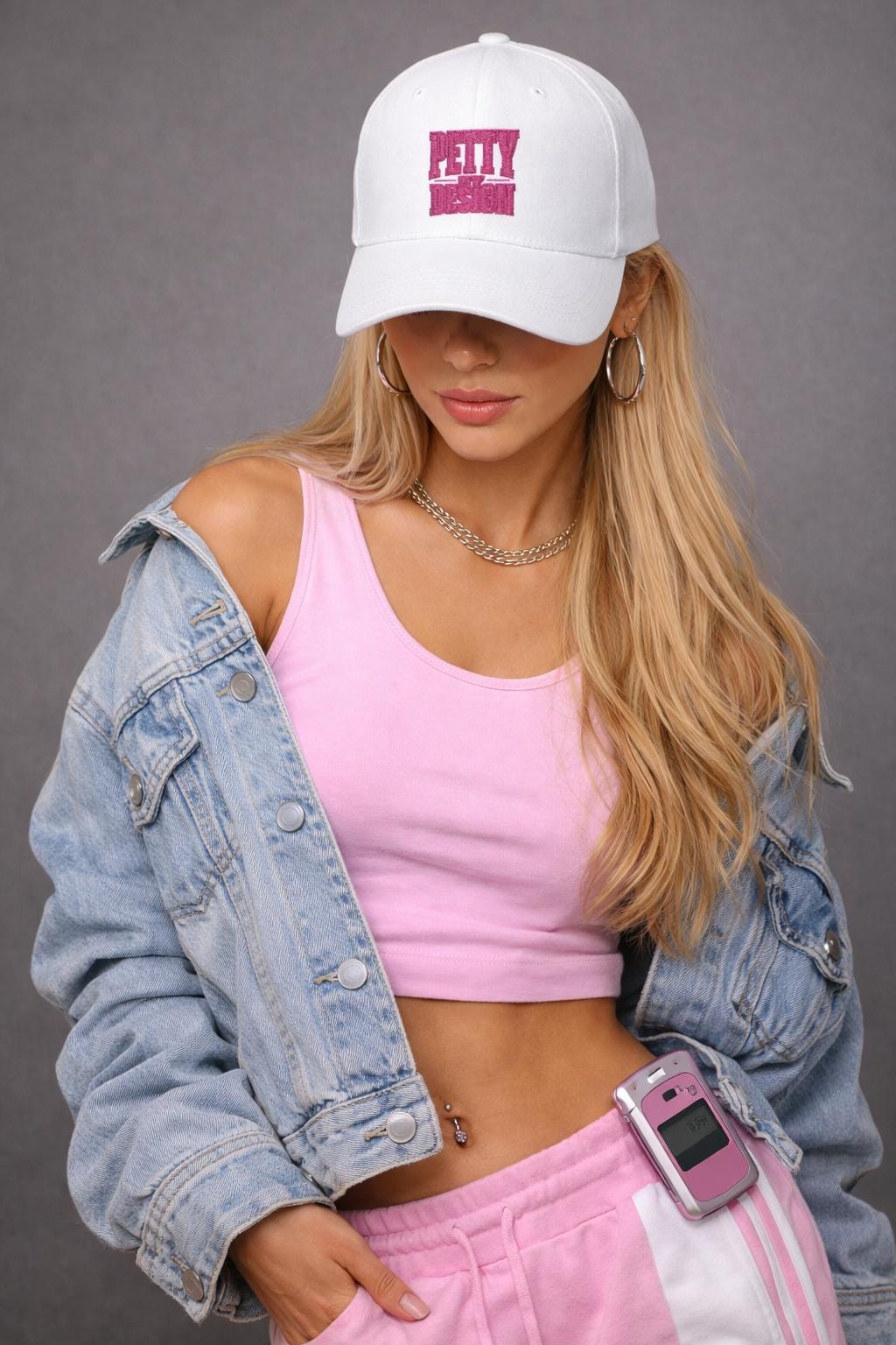 Petty by Design Embroidered Cap | Faux Rhinestone Structured