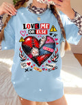 Love Me Or Else broken stitched heart T-Shirt | punk heart tattoo graphic