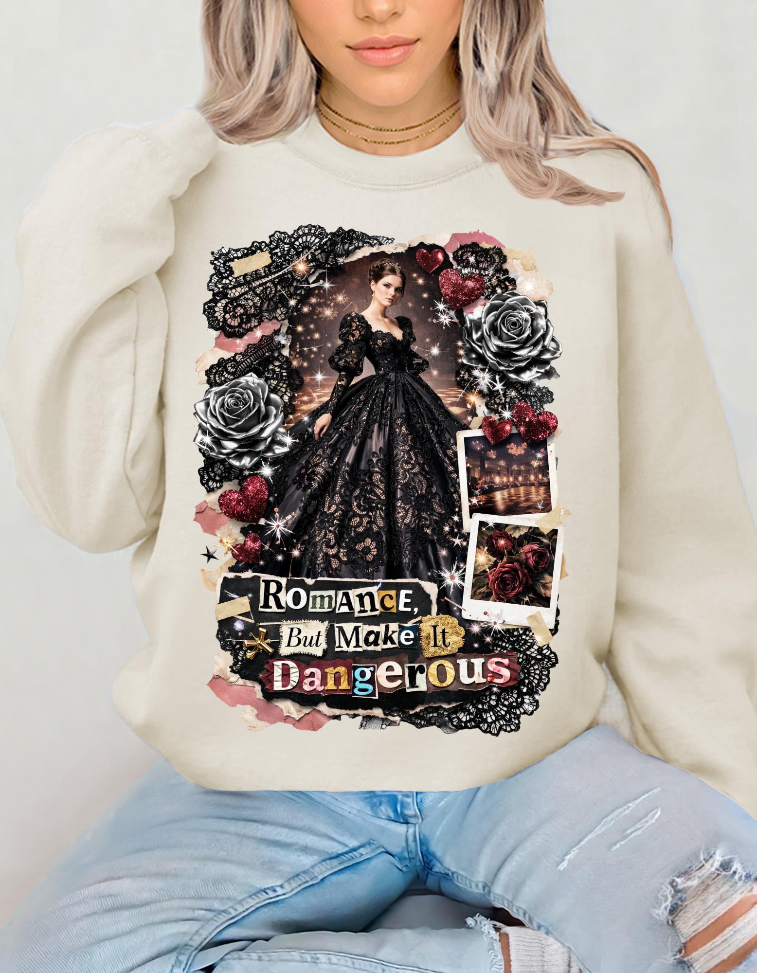 Gothic Regency Romance Crewneck Sweatshirt | Dark Romance Aesthetic