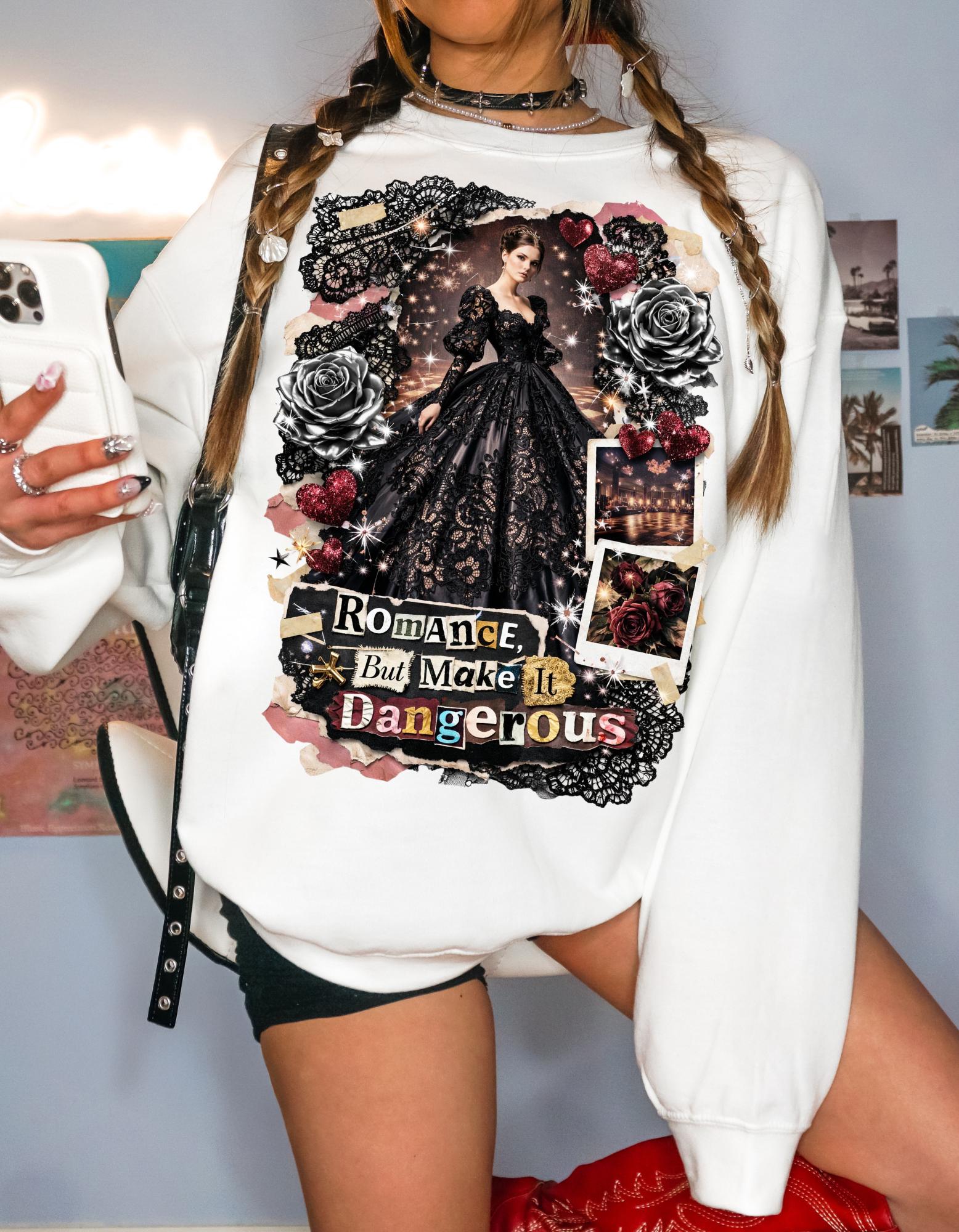 Gothic Regency Romance Crewneck Sweatshirt | Dark Romance Aesthetic