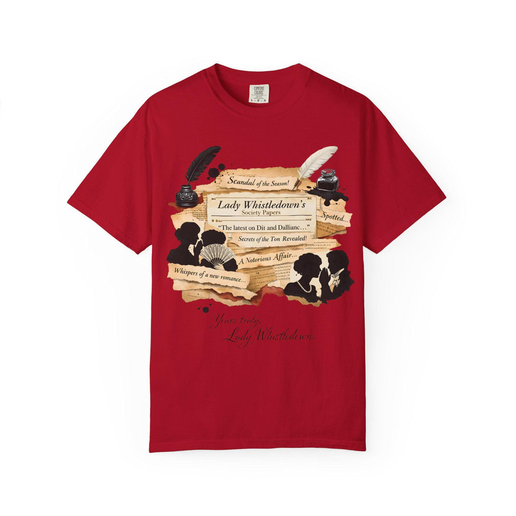 Victorian Lady Silhouettes T-Shirt | Vintage Quill & Floral Novelty Tee