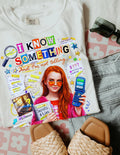 I Know Something And Im Not Telling Graphic Tee | Y2K Mystery Girl Shirt | 2000s Nostalgia Comfort Colors Tee
