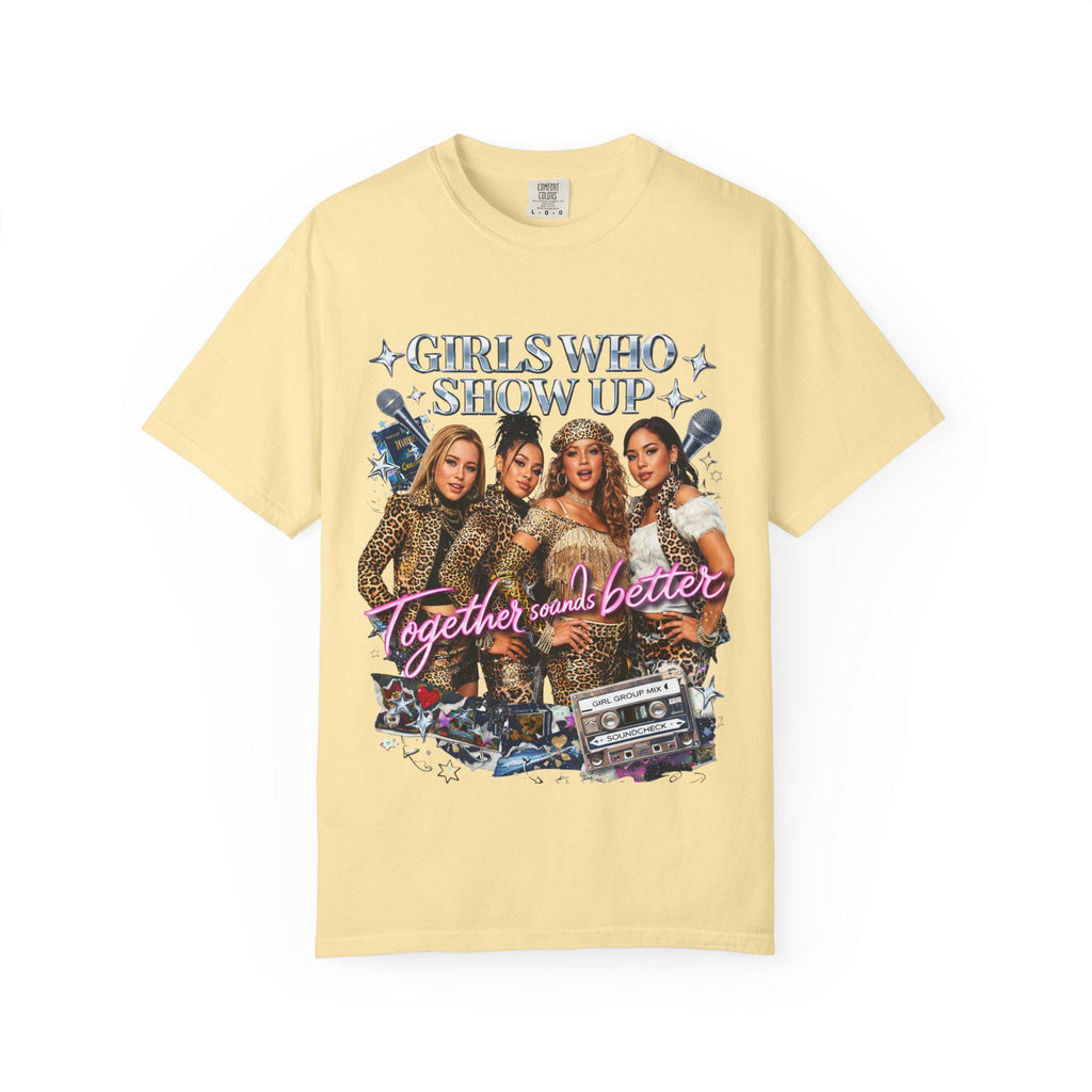Leopard Girl Group Tee T-Shirt | Girls Who Show Up Y2K Pop Nostalgia Leopard Print