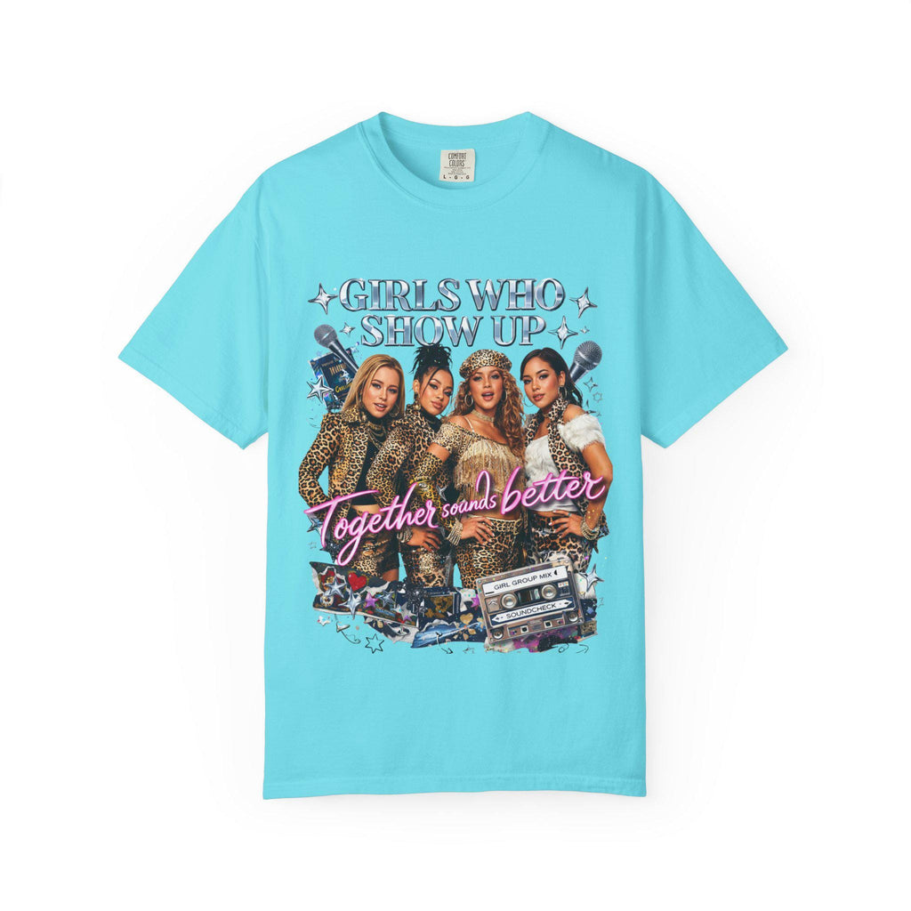 Leopard Girl Group Tee T-Shirt | Girls Who Show Up Y2K Pop Nostalgia Leopard Print