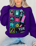 Y2K Tech Icons Crewneck Sweatshirt | Retro 2000s Graphic